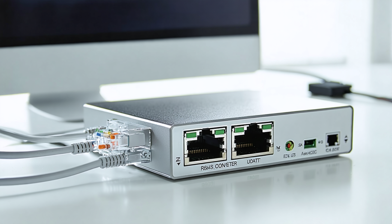 découvrez notre convertisseur fibre optique vers rj45, l'accessoire essentiel pour optimiser et étendre la performance de votre réseau ethernet en toute simplicité.